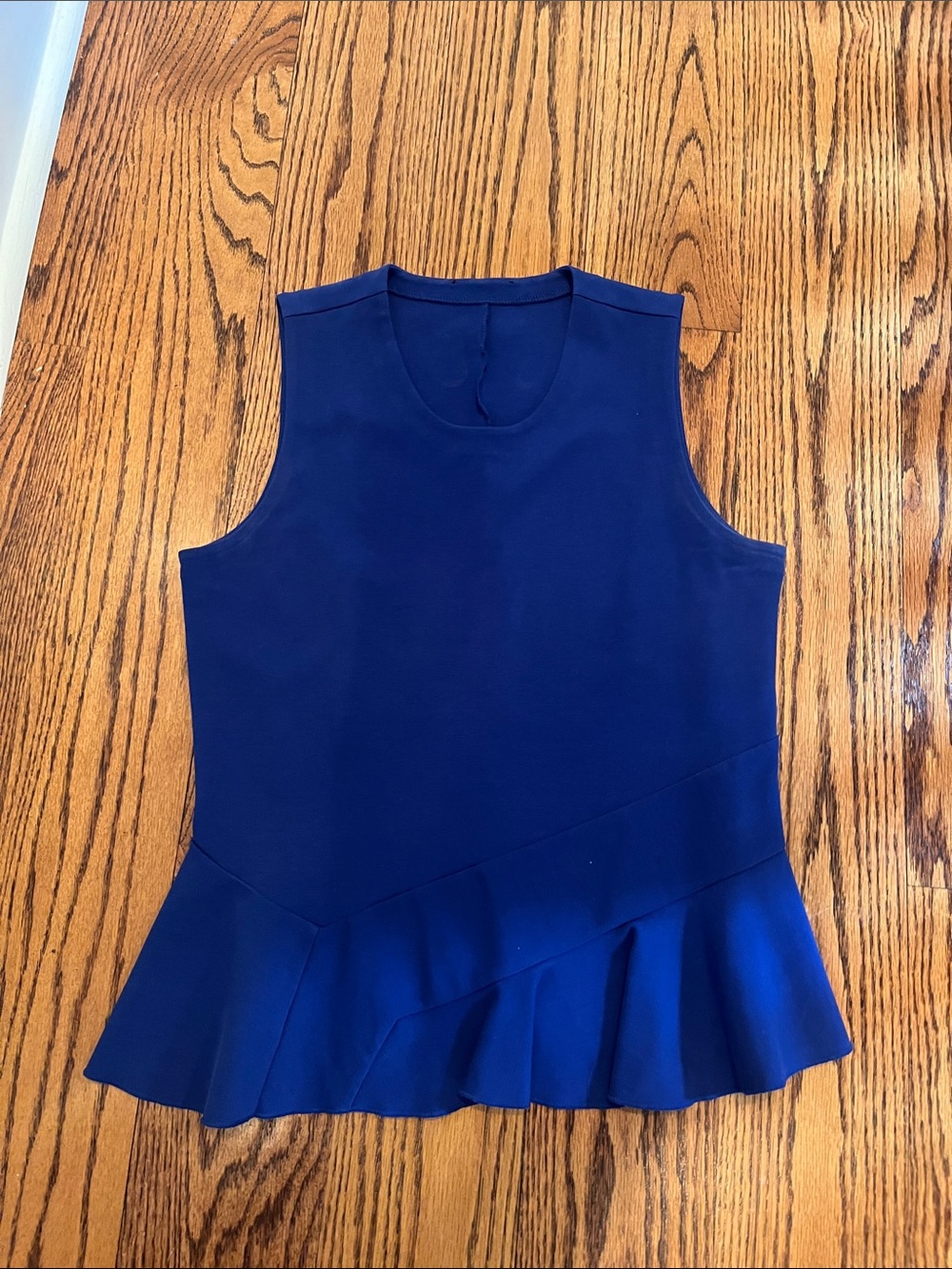 J. Crew Navy Sleeveless Peplum Top